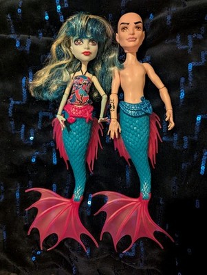 Monster High Create-A-Monster Siren Pieces Lot Complete Add-On  Of Two With Boy