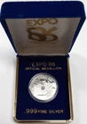 Expo 1986 Vancouver, Canada .999 Silver Medal in Original Case