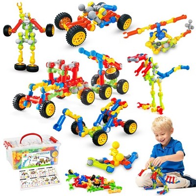 125PCS Stem Building Toys for 3 4 5 6 7 8 Year Old Boys Girls,Building Blocks...