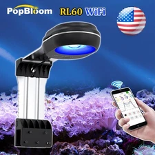 PopBloom RL60 WiFi LED Aquarium Light Full Spectrum 20in Marine Reef Coral Tank