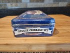 Cardinal Deluxe Cribbage Set Packaged In A Blue Metal Tin. New Sealed — photo 10