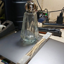 Clear Glass Reed Diffuser Bottle with Silver Top  Reed Sticks, 1 Pack