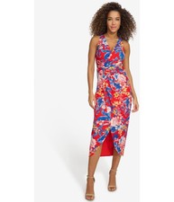 SIENA Womens Side-Ruched Midi Dress
