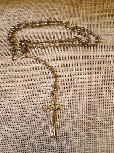 Vintage Sterling Silver Rosary Beads