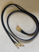 24k Gold Plated RCA Audio Video Cables 6 Feet Heavy Duty