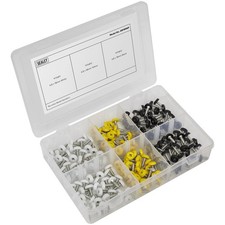 Image of Sealey Numberplate Screw Assortment 195pc 4.8mm x 18mm - Enclosed Head
