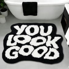 You Look Good Bath Mat, 21" x 29" Cool Rugs for Bedroom, You Look Good Rug
