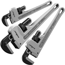 Pipe Wrench Set 3 Piece 10 14 18 Adjustable H...