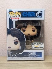 NIB Funko Pop Rocks Cher #340 Diamond Collection Amazon Exclusive W Protector