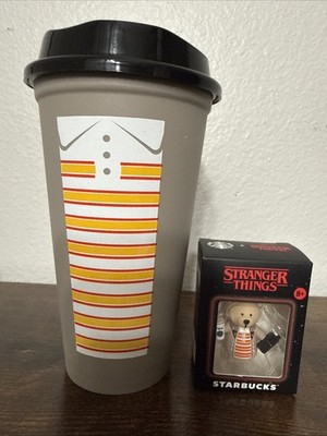 Stranger Things x Starbucks Bearista Toppers and Tumbler Mike NEW