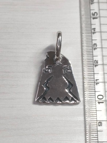 925 Silver Thunderbird Swatika Lightning Motif Pendant Top Large