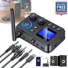 RX/TX Bluetooth 5.4 Transmitter Receiver 3.5mm AUX TV Home Stereo Audio Adapter