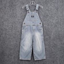 Title:OshKosh B'gosh Hickory Stripe Overalls Toddler 3T Blue Carpenter Cargo