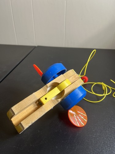 VTG Fisher Price Queen Buzzy Bee # 444 FP Wood Pull Toy Made in USA 1960's - Bild 5 von 5