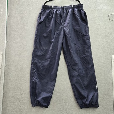 VINTAGE Reebok Men Activewear Pants XL Blue Windbreaker Logo 31'' 90s