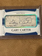 Gary Carter National Treasures Cut Signature Booklet Auto /35 HOF Expos Mets