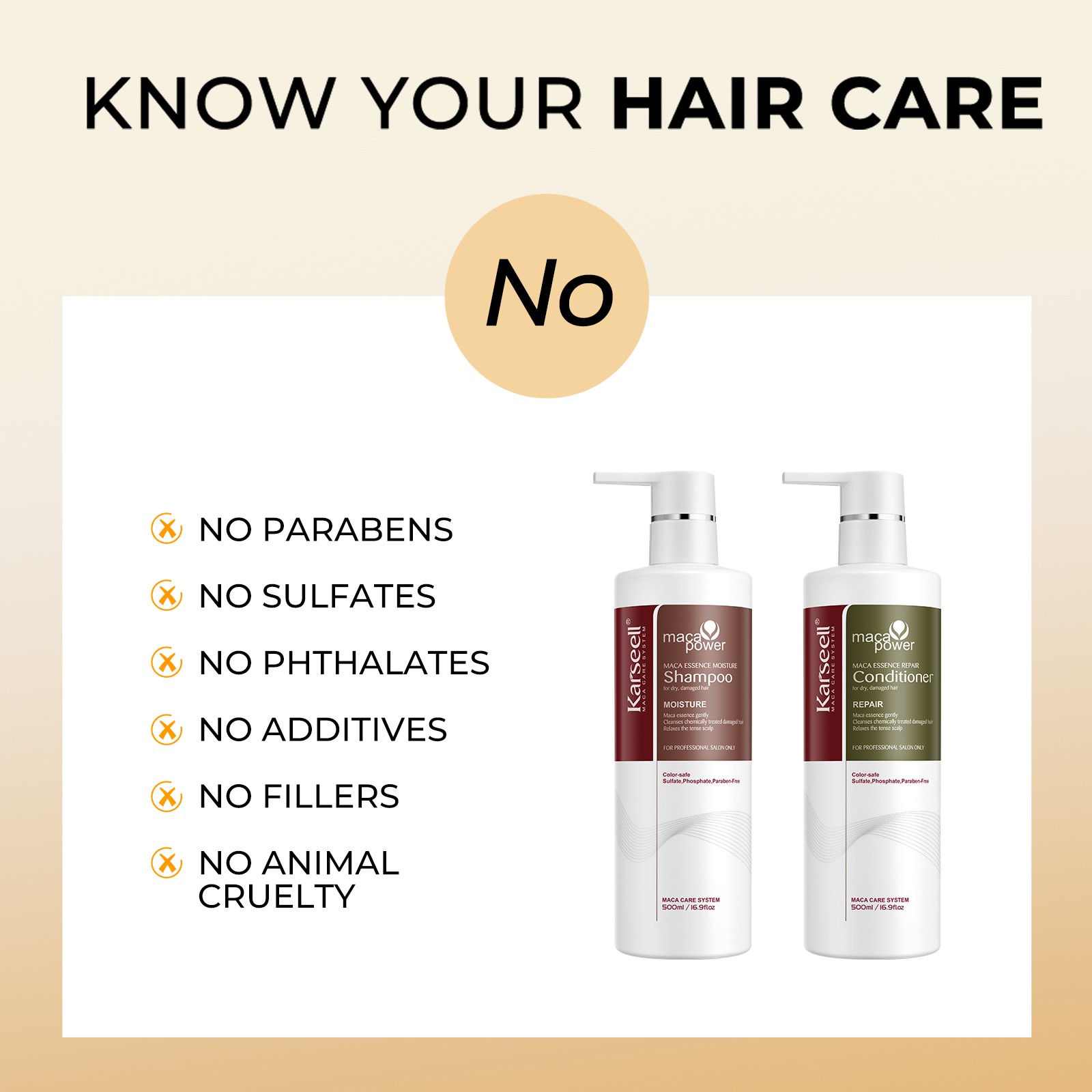 Karseell Collagen Hair Treatment Shampoo Conditioner Set for All Hair Types