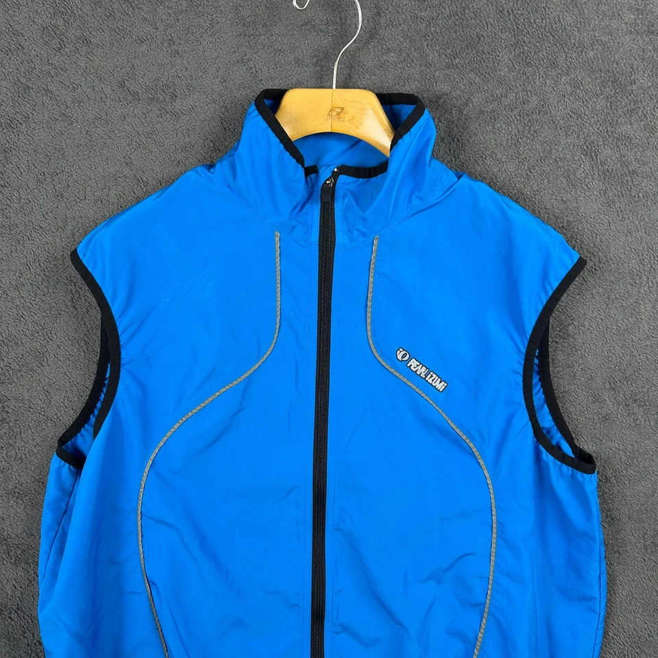 PEARL IZUMI Hombres Chaleco Ciclismo Talla XXL Cremallera Completa ZEPHRR Malla Espalda AZUL Bicicleta Alta Visibilidad Foto 3 de 4