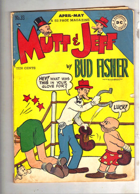 MUTT & JEFF DC 2 LOW GRADE Golden age COMICS 26 & 33   1947  PRE CODE
