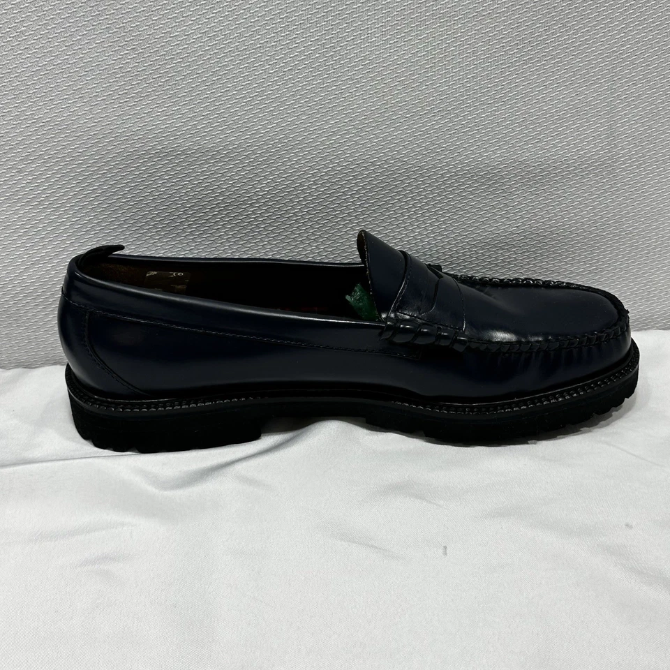 Zapatos Weejuns GH Bass & Co para Hombres Talla 10.5 E Cuero Azul Penny Mocasines Suela de Taco Foto 4 de 4