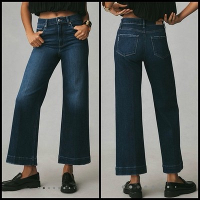 PAIGE Anessa High-Rise Wide-Leg Ankle Jeans Foreign Film 31 P Vintage Inspired