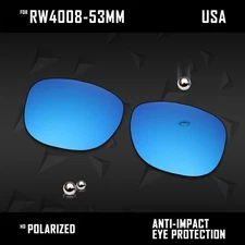 Ice Blue Polarized Replacement Lens for Ray-Ban Meta Wayfarer RW4008-53mm