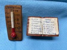 (jab-65)  Boy Scouts -  (2) homemade neckerchief slides as shown