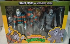 NECA TMNT Cartoon Creepy Eddie Shibano-Sama 2 Pack Action Figures New MIP