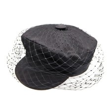 DIOR Nylon Veil Cap 100% Cotton Nylon Black