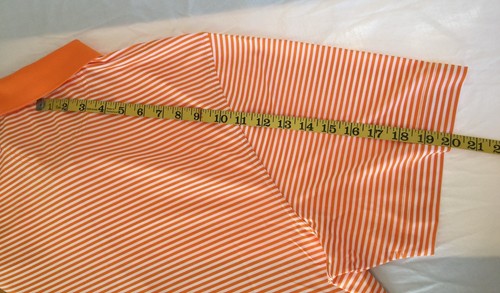 NWT Men Shirt Short Sleeve S/S Orange White Cutter & Buck CB DryTec XL Polo - Picture 11 of 15