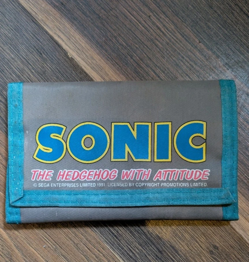 Vintage 1991 90s SEGA ENTERPRISES Sonic Hedgehog Wallet RARE Gaming Collectable - Image 2 of 4