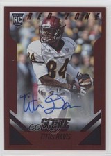 2015 Score Rookie Red Zone Signatures 17/20 Titus Davis #433 Auto 0c2