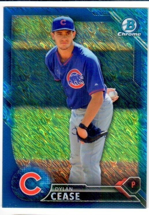 2016 Bowman Chrome Prospects DYLAN CEASE ROOKIE Blue Shimmer REFRACTOR! #BCP171