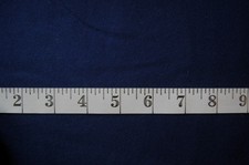 2/3 Yard Vintage Solid Navy Blue Cotton Flannel Fabric 27" X 44"