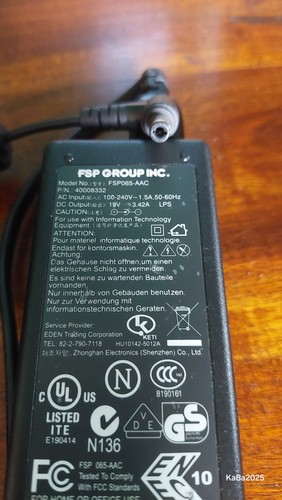 FSP GROUP INC. 19V 3,42A 65W FSP065-AAC Netzgerät Netzteil - Afbeelding 3 van 7