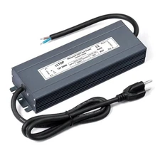 LLTOP LED Driver 300 Watts Waterproof IP67 Power Supply 90-130V AC to 12V DC