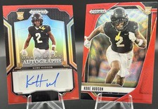 2025 Panini Prizm Draft Picks Kobe Hudson Draft Picks Red Auto /399 + Ruby Wave