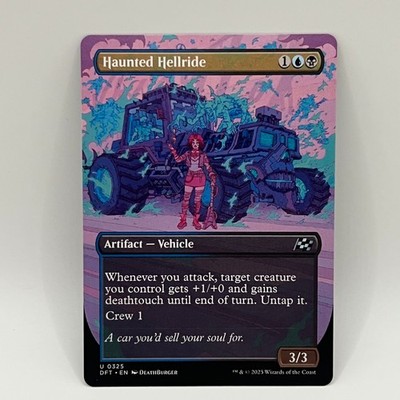 Magic MTG Aetherdrift Borderless/Extended Art Haunted Hellride U0325 NM/NP