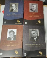 2015 Presidential Coin & Chronicles Sets Lot Of 4- Truman To Johnson