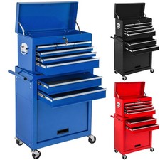 Carrello Portautensili con 8 Cassetti Ribalta Mobile Bauletto Rosso Nuovo