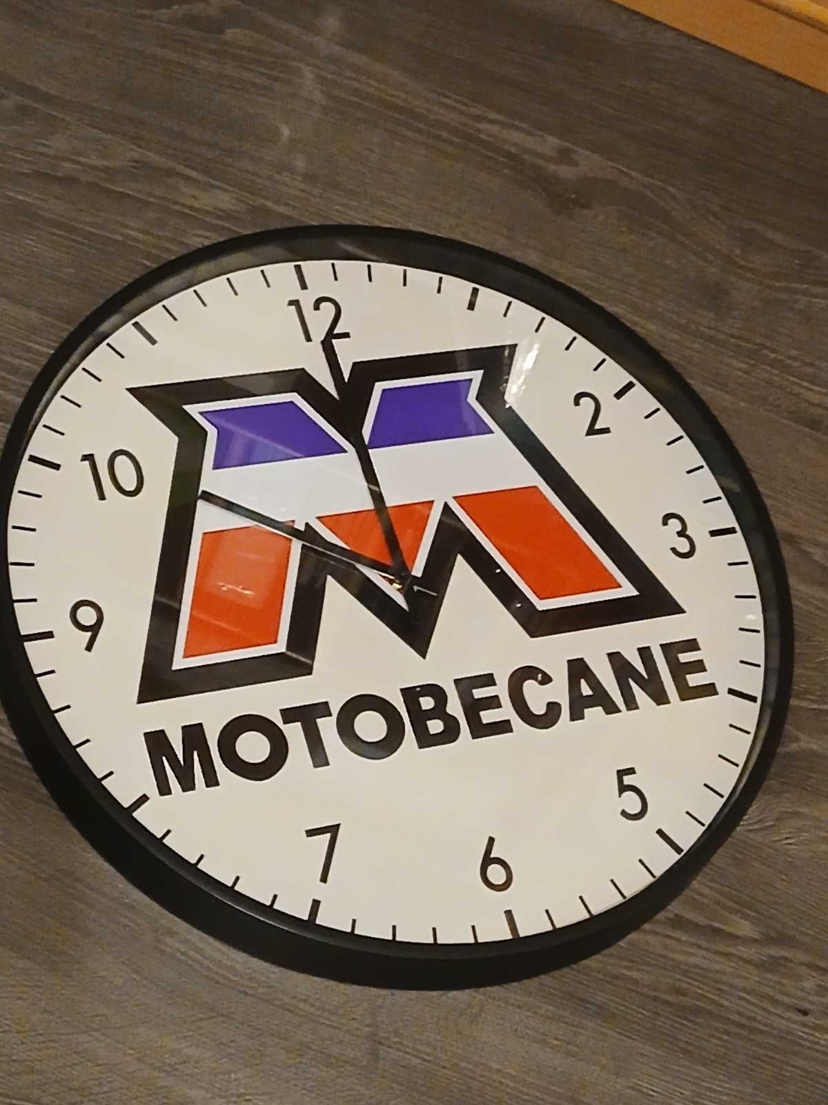 Grande horloge murale Motobécane Motobecane 50cm mobylette 2 roues