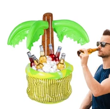 Pack Of TWO 26'' Inflatable Palm Tree Cooler Blow Up Tropical Beach Party
