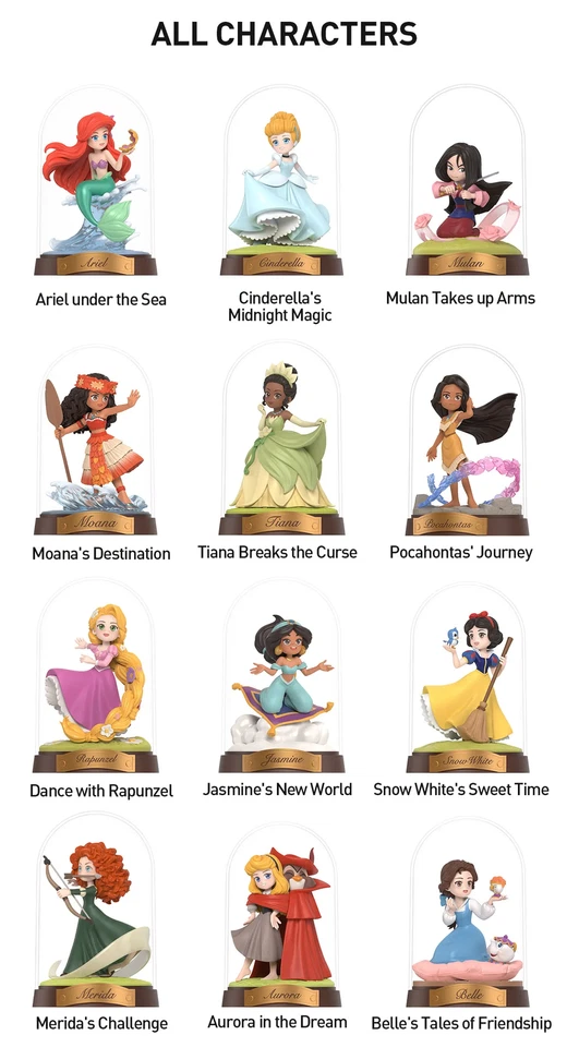 Auténticas figuras de princesa Disney Crea tu serie mundial 4,33 pulgadas Foto 3 de 4