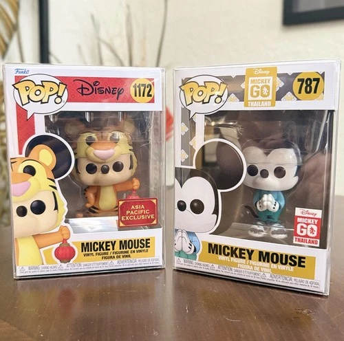 FUNKO POP! MICKEY MOUSE SET OF 2! ASIA PACIFIC AND GO THAILAND EXCLUSIVES! *NEW*
