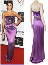 New Versace Embellished Amethyst Strapless Gown Dress Eva Wore in Paris! 38 - 2