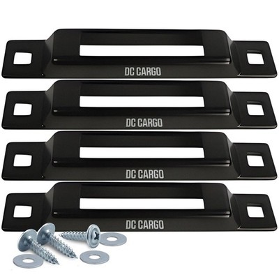DC Cargo Mall Indoor E Track Tie-Down   1-Slot Plate (4-Pack) - Mini Anchor f...