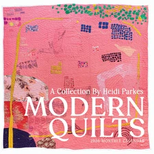 Modern Quilts 2026 | 12" x 24" Fiber Arts Calendar 12 Month | Marble City Press