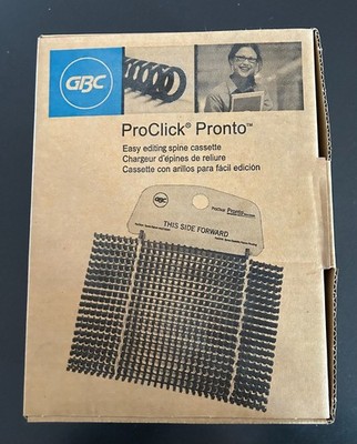 Proclick Binding Spines 100 Pack Black Easy Open 45 Sheet Capacity