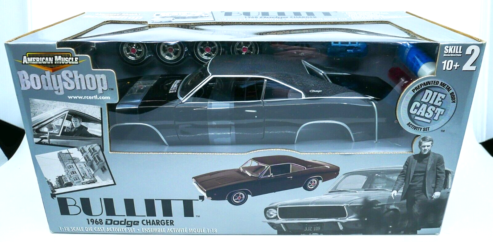 American Muscle Body Shop 1/18 1968 Dodge Charger BULLITT Diecast Steve McQueen
