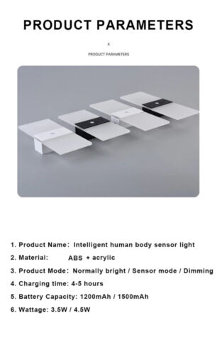 LED Wandlampe mit Bewegungsmelder Wandleuchte Außenlampe USB Handbeleuchtung NEU - Bild 15 von 21